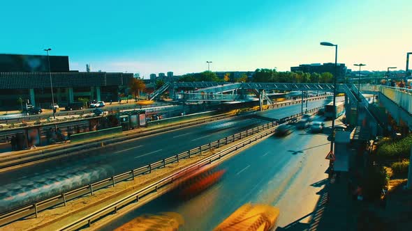 City traffic at Merter in Istanbul.