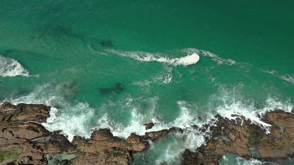 Birds eye view of a cliff in Kogel Bay South Africa alt