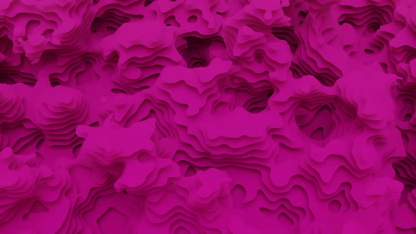 Abstract Bright Pink Transforming Liquid Surface Under the Blowing Wind alt