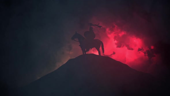 Roman Soldier Holding A Draco On A Stormy Day alt