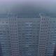 Old residential high-rise building in the fog - VideoHive Item for Sale
