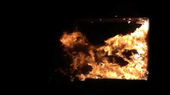 The window frame in the fire alt