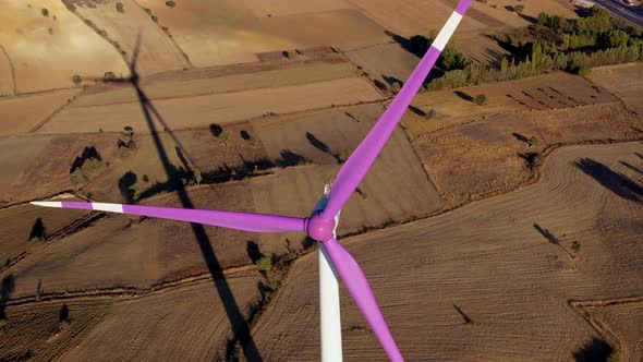 Looking Down to the Wind Turbines