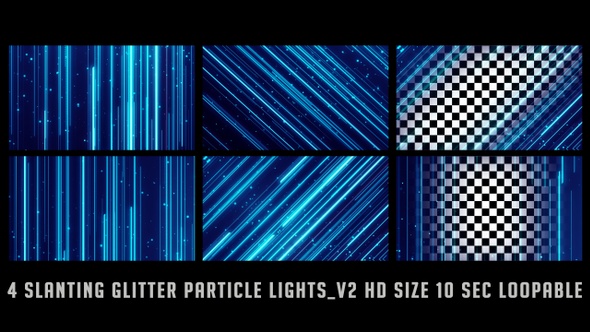 Slanting Glitter Particle Lights Blue V02