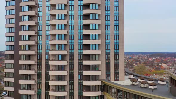 Multy-storey building with new design for high structure in the city. alt