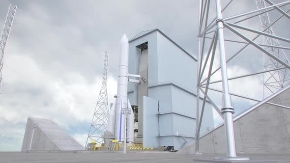 Ariane Rocket Moves to the Launch Site