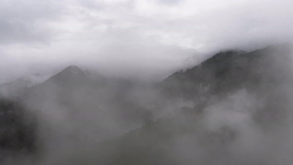 morning fog over the mountain