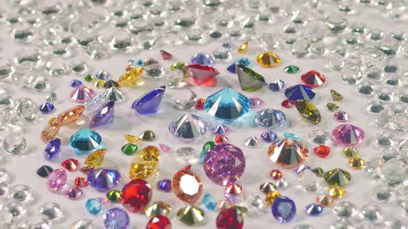 Gems Of Various Colors Are Arranged. alt