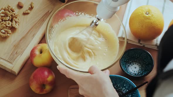 Baker Cooks Homemade Cupcake Dough.