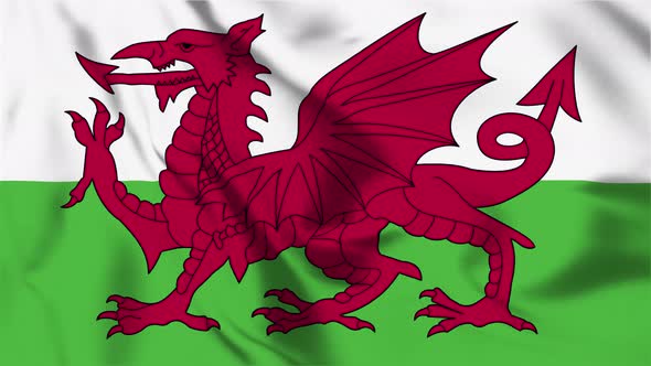 4K Wales Flag - Loopable
