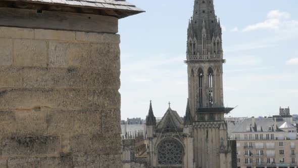 Famous church Saint-Pierre located in Lower Normandy city of Caen by the day 4K 3840X2160 UltraHD fo alt