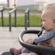 Baby in Sitting Stroller on Nature - VideoHive Item for Sale