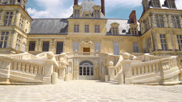 The Castle of Fontainebleau. Royal chateau de Fontainebleau in France alt