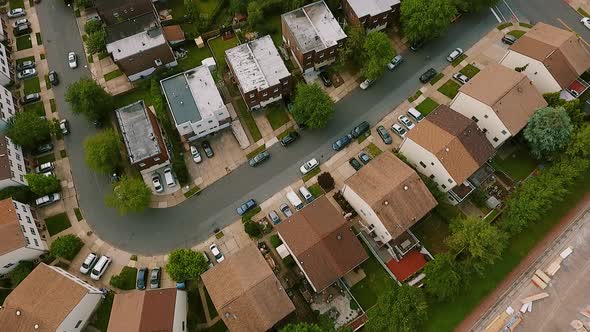 Aerial View Establishing Shot American Neighborhood Suburb alt