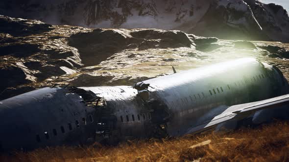 Plane Crashed on a Mountain alt