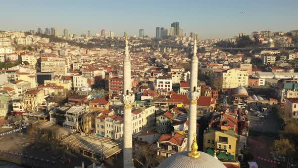 Ortakoy Mosque and Panoramic Istanbul View
