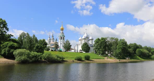View of Vologda kremlin, Russia