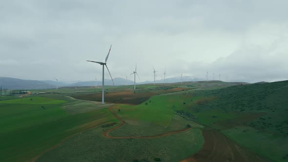 Wind Power Production Clean Energy From Renewable Resource of Wind alt