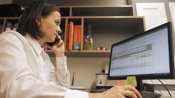 Female Entrepreneur Working at the Computer alt