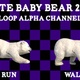 White Baby Bear 2 Clip Loop - VideoHive Item for Sale