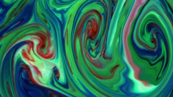 Hypnotizing In Detailed Surface Colorful Paint Spreads 13