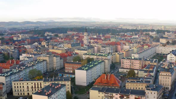 Swidnica City drone point of View alt
