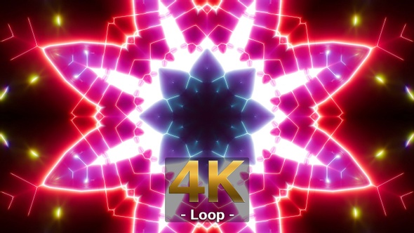 Blinking Colorful Flower VJ Light 4K 03 alt