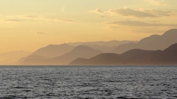 Morning Sea and Mountains