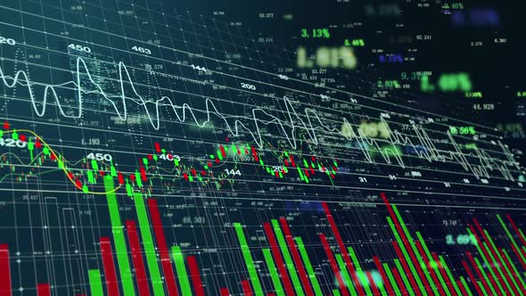 Background Of K Line Time Sharing Curve Of Financial Big Data Stock Market alt