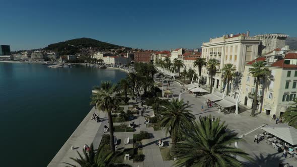 Aerial of Split Promenade alt