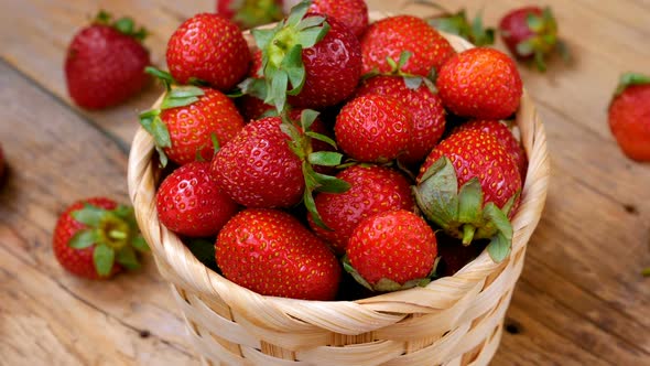 Fresh Strawberries in Basket