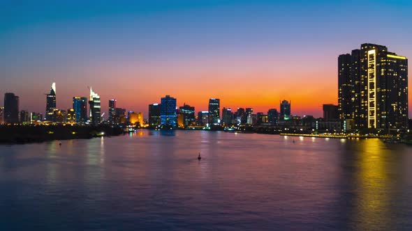 Downtown Sai Gon Sunset Timelapse 4K - Ho Chi Minh City alt