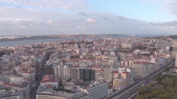 Aerial shot of Lisbon