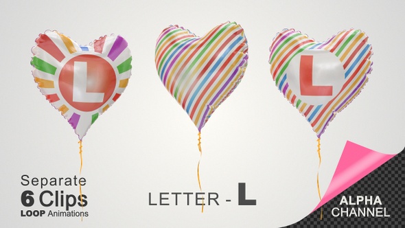 Balloons with Letter - L
