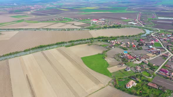 Farmlands aserial footage.