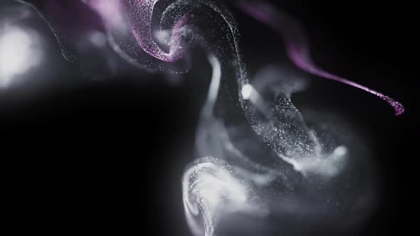 Violet And White Fluid Particles Abstract Full HD Loopable