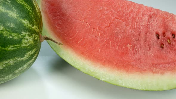 Delicious And Ripe Slice Of A Watermelon