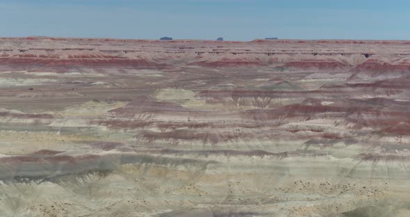 Slow descent on the Little Painted Desert in Arizona alt