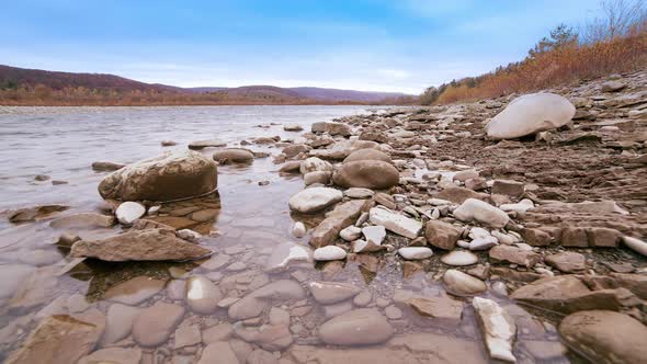 Wild Mountain River Close Up Abundant Clear Stream alt