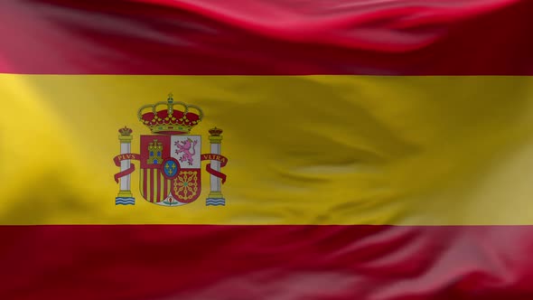 Realistic Spain Flag Waving in the Wind alt