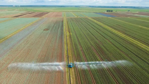Irrigation System on Agricultural Land. alt