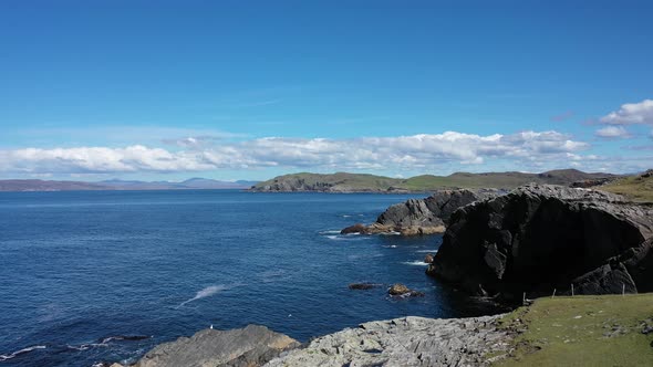 Aerial View of the Coastline at Dawros in County Donegal - Ireland alt