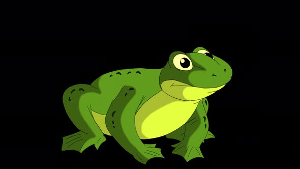 Little green frog croaks alpha mate 4K
