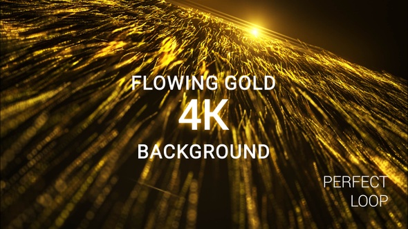 Flowing Gold Particles 4K