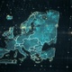 Europe Danger Blue Map 4K - VideoHive Item for Sale