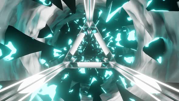 Abstract vj cave triangle tunnel looped background