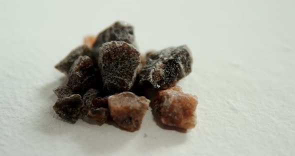 Various salts on white background 4k alt