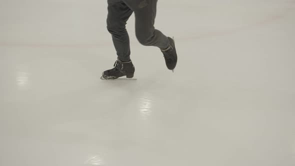 Figure Skater Dancing in Ice Skates