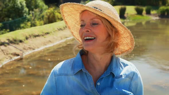 Senior woman drinking wine alt