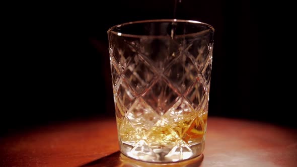 Glass Of Whisky Slow Motion